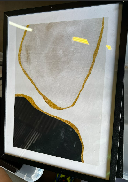 Shape Golden Line, 30 x40cm, framed