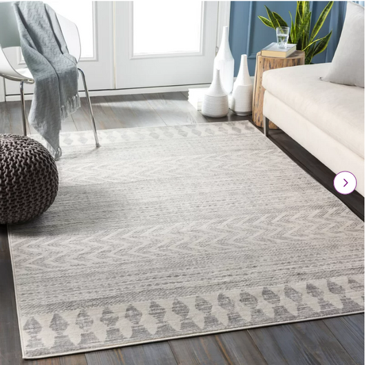 Grey/Off-White Rug, 160x215cm