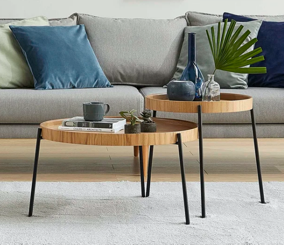 Alexavier 2 Piece Coffee Table Set, 40x70x70cm