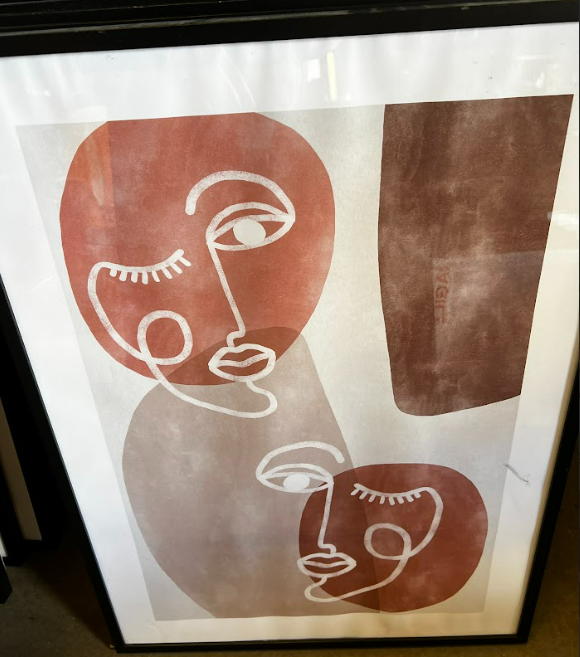SHAPES AND FACES, 50 x 70cm, framed