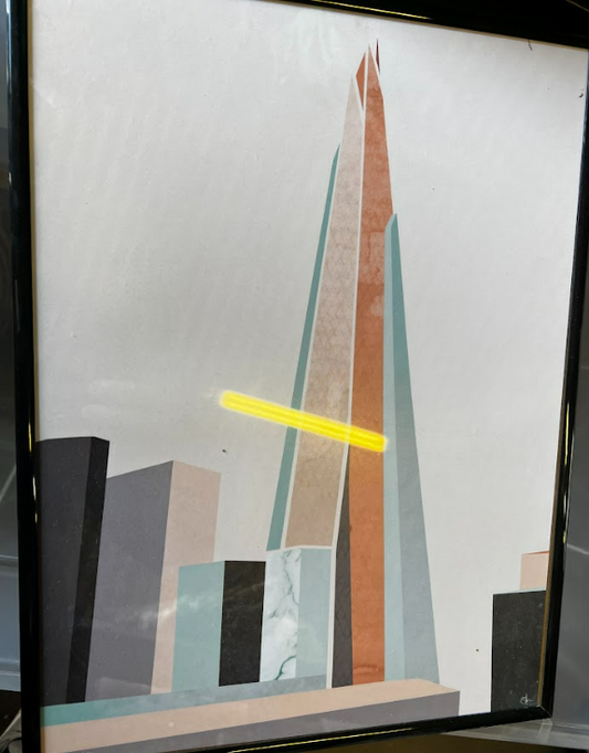 Graphic Pastel Architecture I, 30 x 40cm, framed