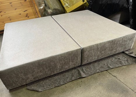 Light Grey Upholstered Divan King Size Bed