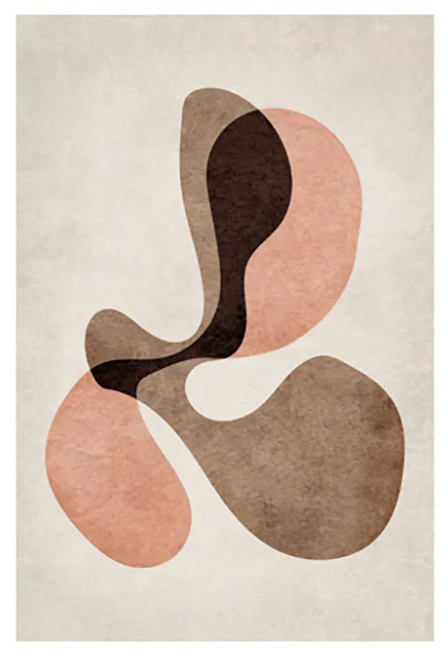 ORGANIC SHAPES NO2, 30 x 40cm, framed