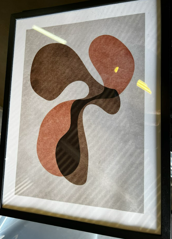 ORGANIC SHAPES NO2, 30 x 40cm, framed