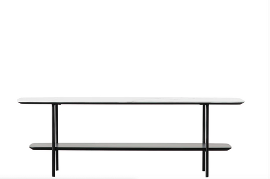 Ludworth Coffee Table White Marble Large, 120x40x40cm
