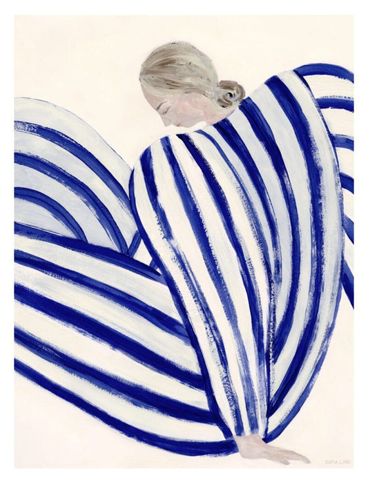 Sofia Lind, Blue Stripe At Concorde 50 x 70cm