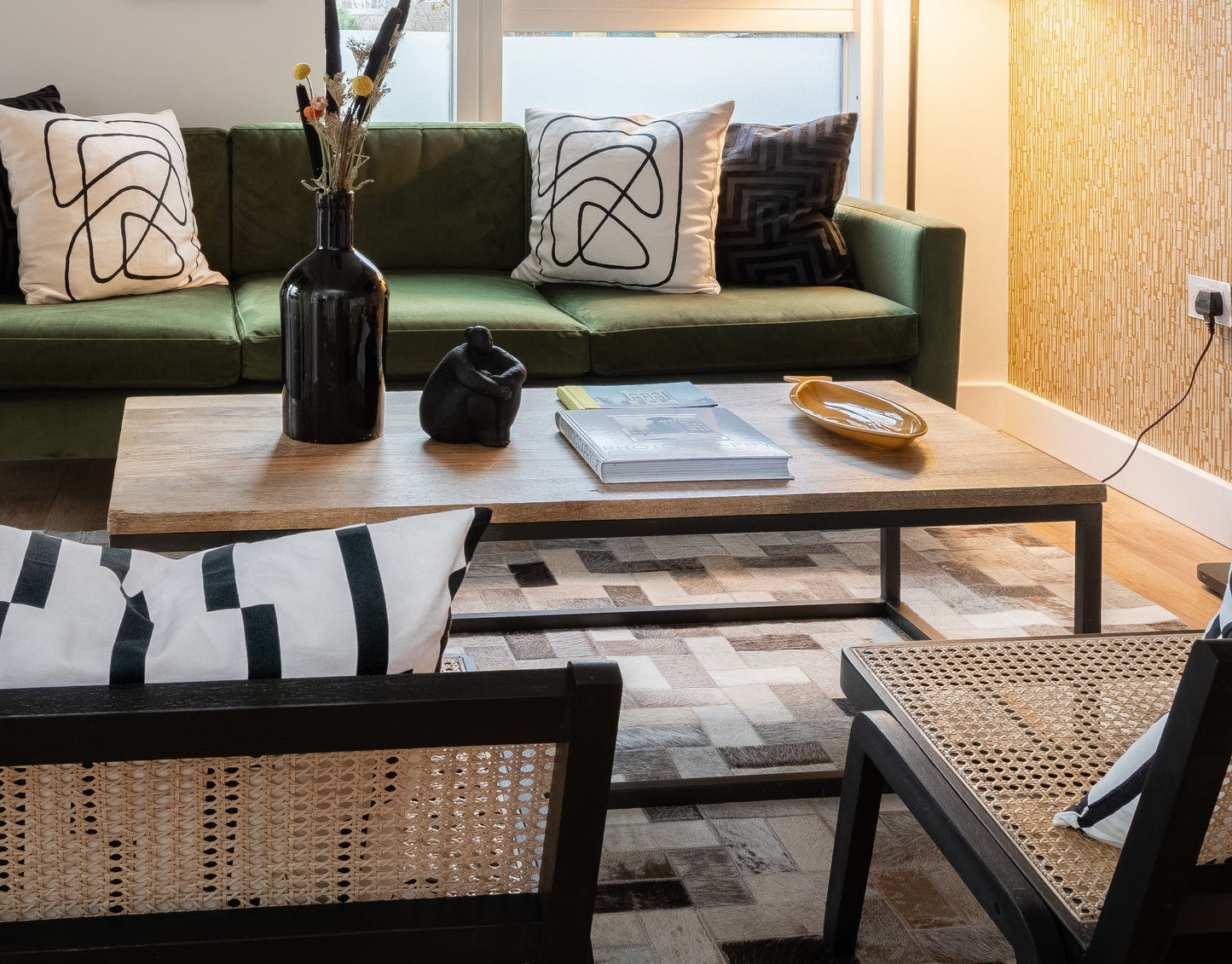 Natural Coffee Table, 40x120x65cm