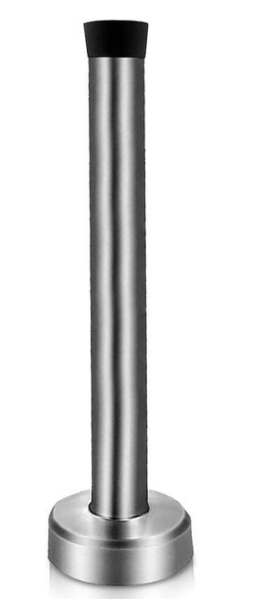 Extra Long Door Stop, 10 inch Door Stop, Stainless Steel Brush Satin Door Stopper, Heavy Duty Doorstops with Rubber Bumper tip, Door Stop Wall Protector for Indoor Outdoor, Silver