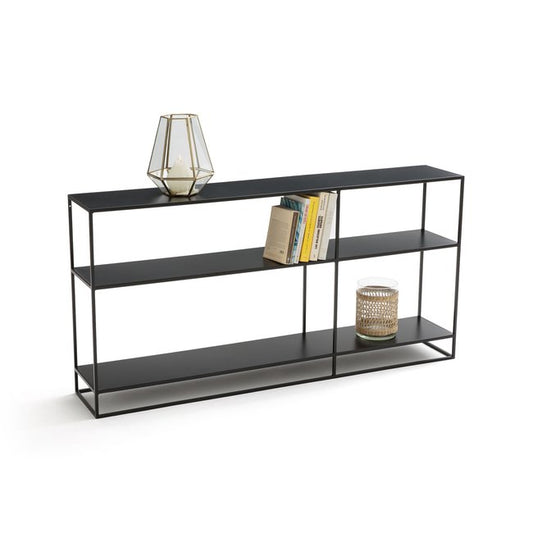 Hiba Low Steel Dual-Function Bookshelf, 70x140x25cm