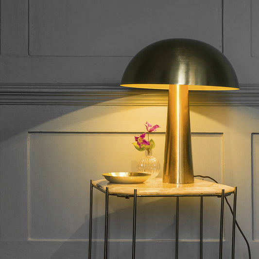 LUXE Gold Mushroom Table Lamp - Tall