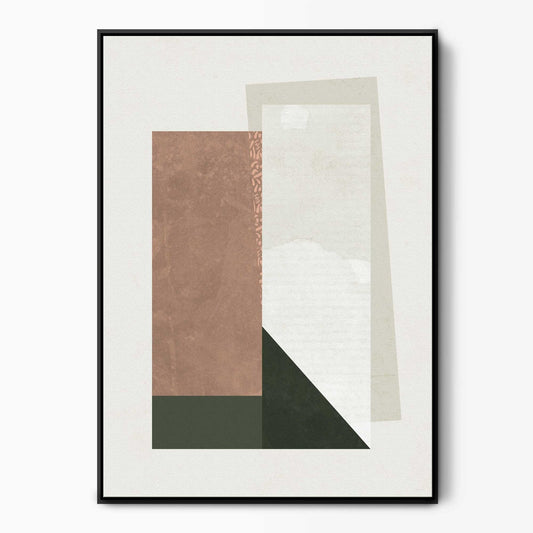 Half Inclined Framed Abstract Canvas