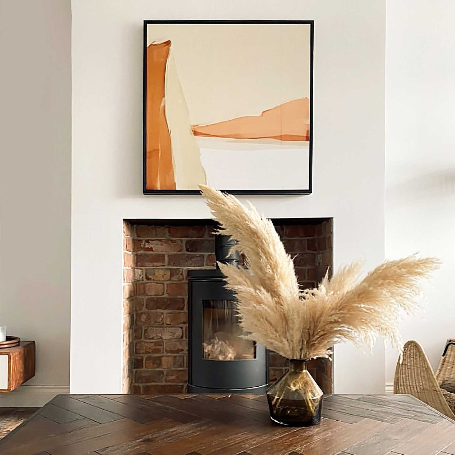 Silence is Golden Abstract Desert Canvas 85x85cm