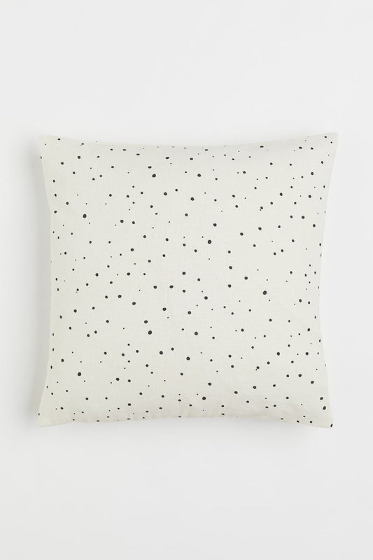 Spotted cotton cushion cover