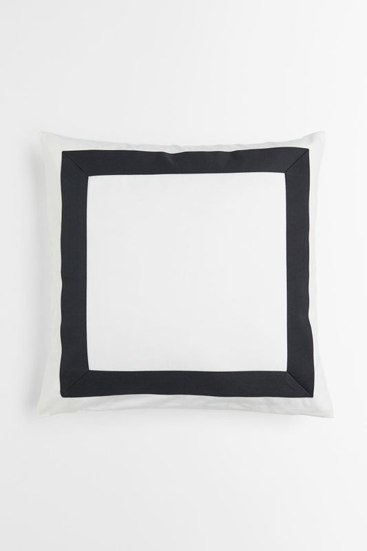 Cotton twill cushion cover, White 50x50cm