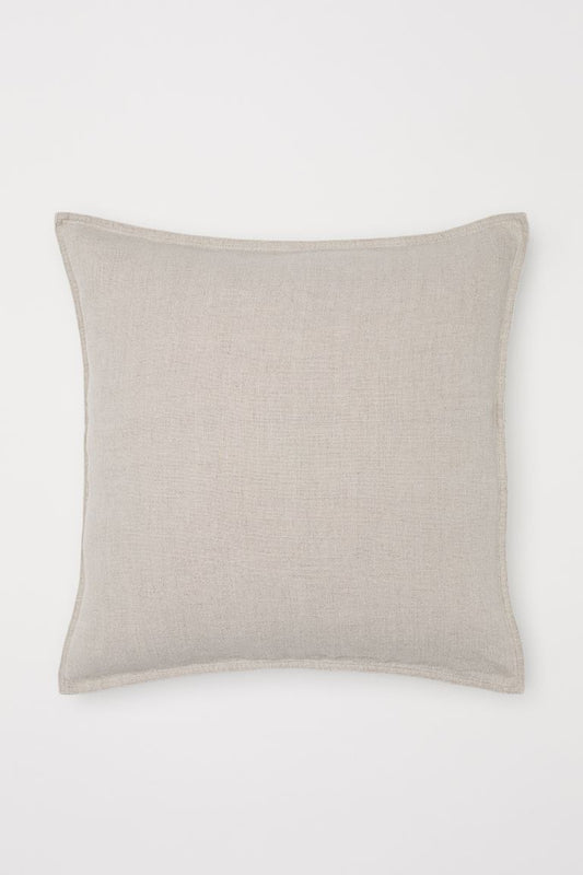 Washed Linen Cushion Cover, Linen Beige 50x50