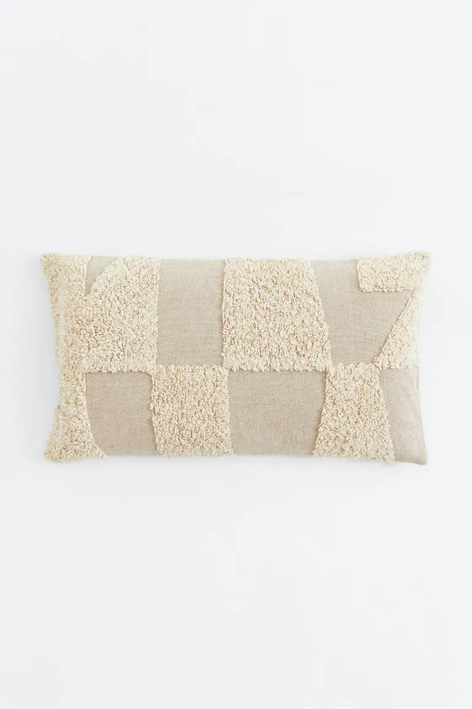 Tufted cotton cushion cover
