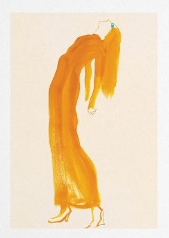 The Saffron Dress By Amelie Hegardt 30 x 40