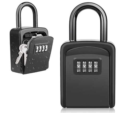 Diyife Key Safe, [Weatherproof] Portable Lock Box for Keys Outdoor with Removable Shackle, Hangable Combination Key Lock Box for Home Office Garage School Airbnb, Free of Installation