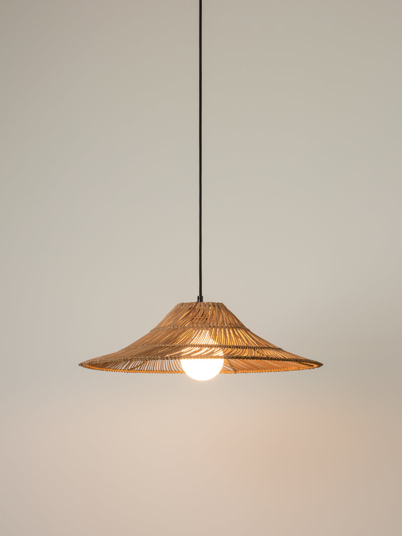 Seta - wide natural weave rattan shade