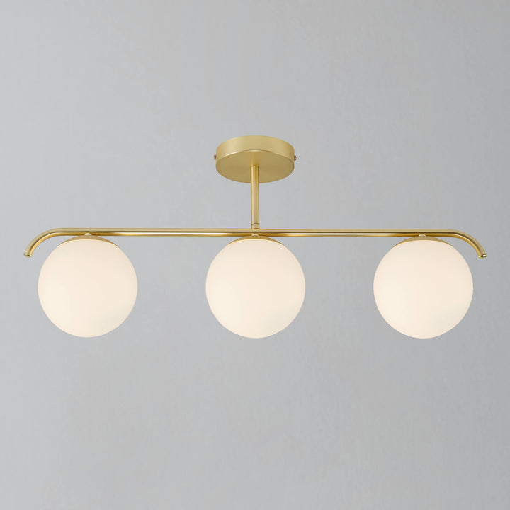 Grant 3 Light Semi-flush Ceiling Light, 29.23x14.5x69.3cm