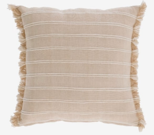 Sweeney 100% Cotton Cushion Cover Beige