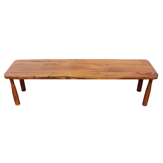 Adrians Ponds Solid Wood Bench In Stained Wood Finish, 30.48x120x31.45cm