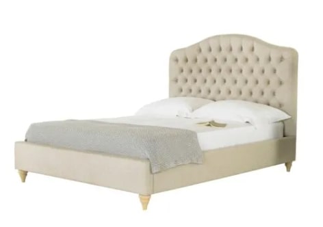 Hyder Living Balmoral Bed in Linen Beige, 220x164x140cm