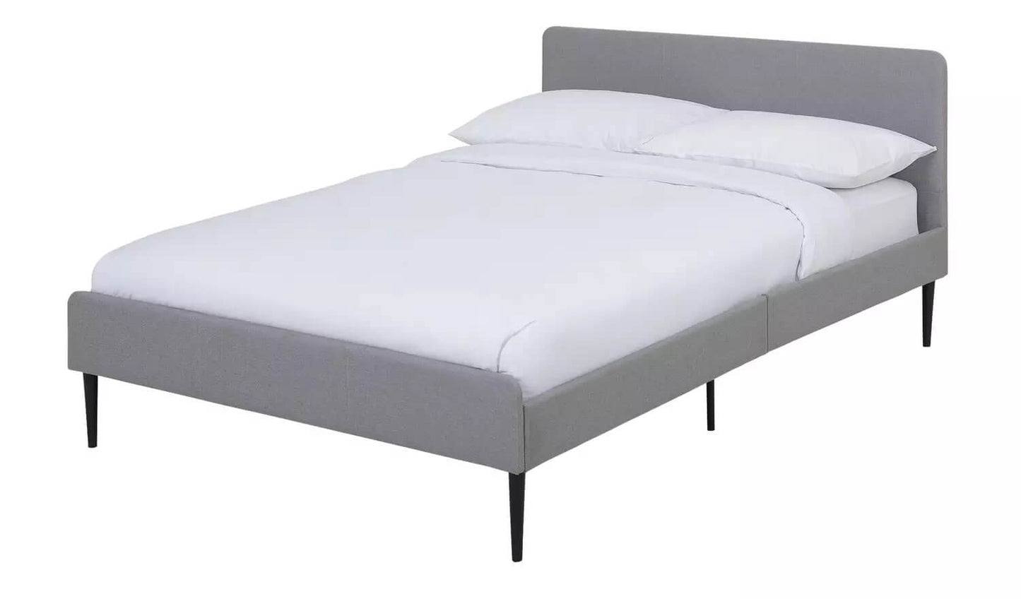 Argos Home Kristopher Small Double Bed Frame - Grey, 126x196.5x85cm