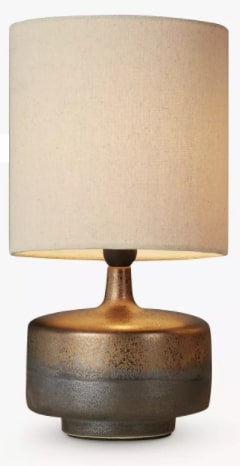 Delaney Metallic Glaze Ceramic Table Lamp, 16x29cm