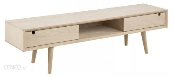 Media Unit in Pale Oak, 160x43x38cm