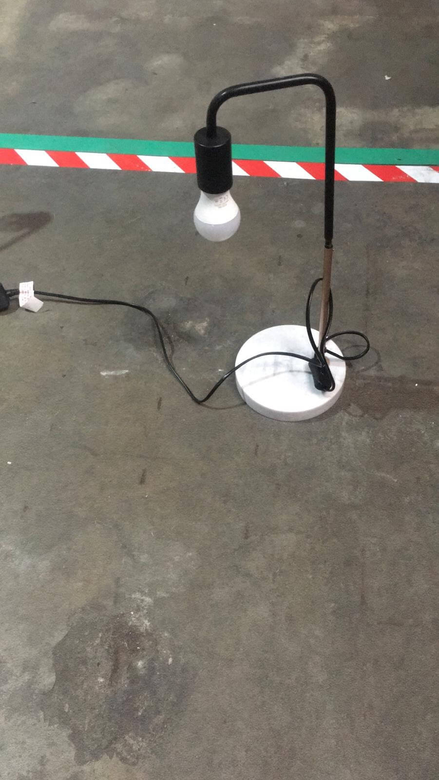 Black bedside lamp