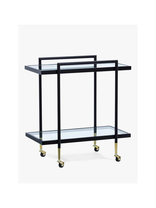 Swoon Cole Glass Bar Cart, 40.2x70x75.7cm