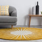 Vaserely Round Wool Rug, Large 200cm, Mustard (MADE.com)