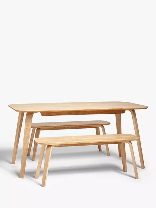 Anton 4 Seater Dining Table and 2 Seater Benches