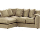 Dillon Velvet Left Hand Corner Sofa  Biege, 166x214x86cm