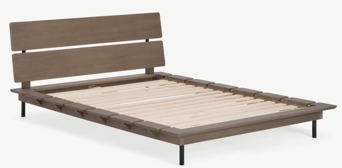 Ami Double Bed, Dark Stain Pine, 161x216x79cm