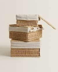 Basket With Fabric Lining