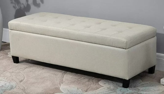 Elmfield Upholstered Storage Bench, 48.2x129.5x40.6cm