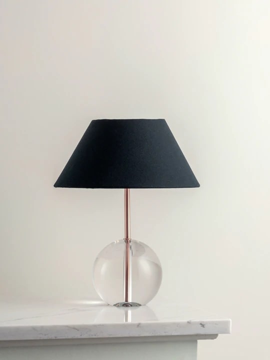 Feya 1 light crystal glass ball table lamp