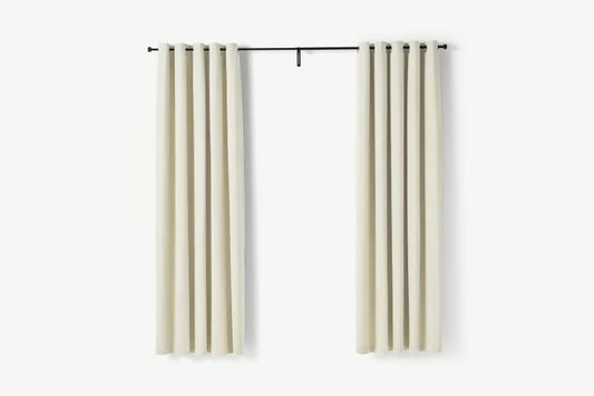 Julius Velvet Eyelet Lined Pair of Curtains