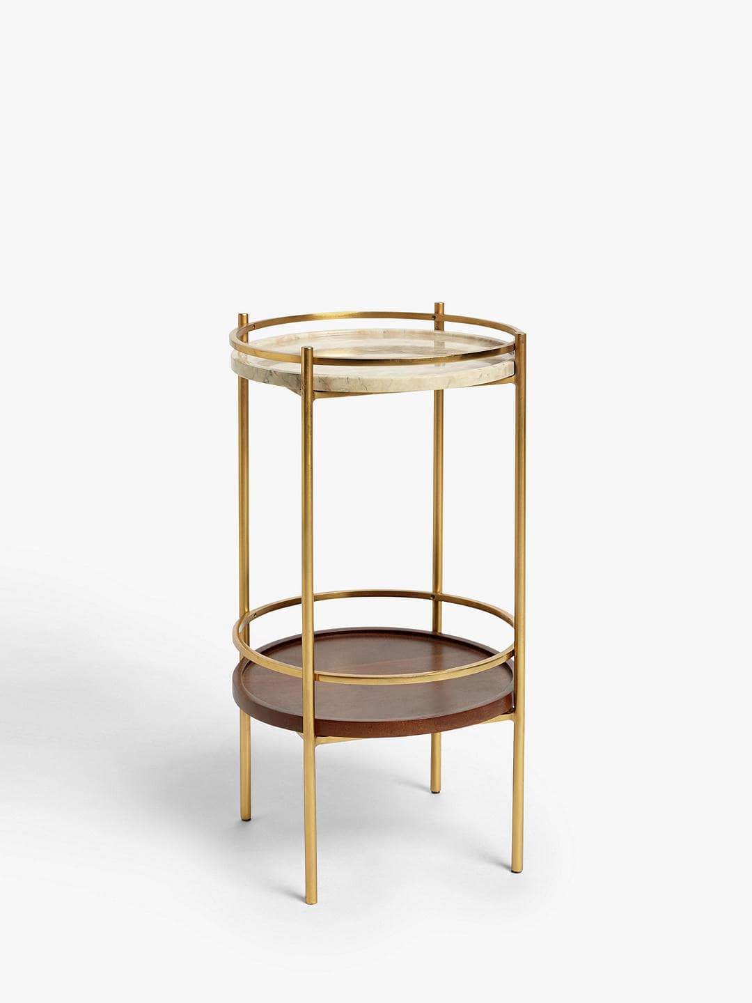 SWOON RAINE MARBLE SIDE TABLE IN GOLD
