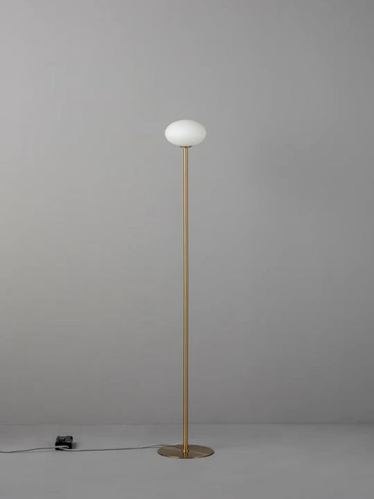 Imperial - 1 light brass and opal midi floor lamp,0 x 20 x 119cm