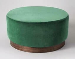 Foot Stool- Wooden Perimeter - 80cm- Pink Paris 13 Foot Stool- Wooden Perimeter - 80cm- Green Paris 10