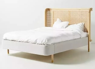 Anthropologie Heatherwick Double Headboard in Rattan & Cane