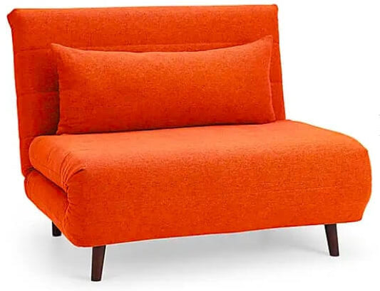 Dunelm Oliver Chair Bed - Orange, 90x105x81cm