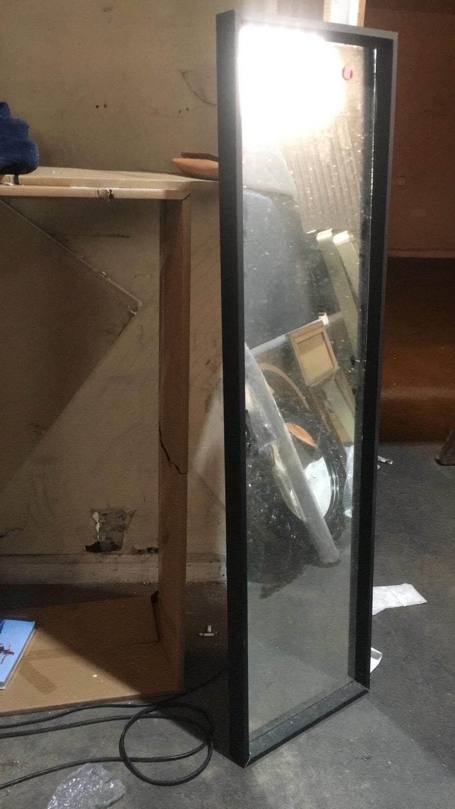 Mirror Rectangular, Black, 40x150cm