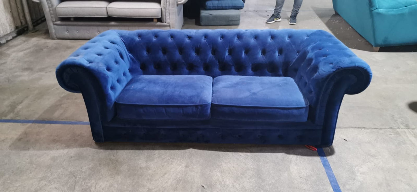 Blue Velvet 2 seater - 90x205x70cm