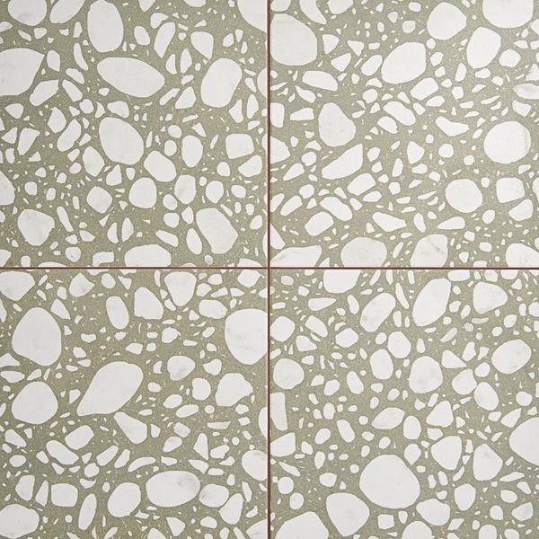 Mizuki Fern Terrazzo Ceramic Tiles 45 x 45