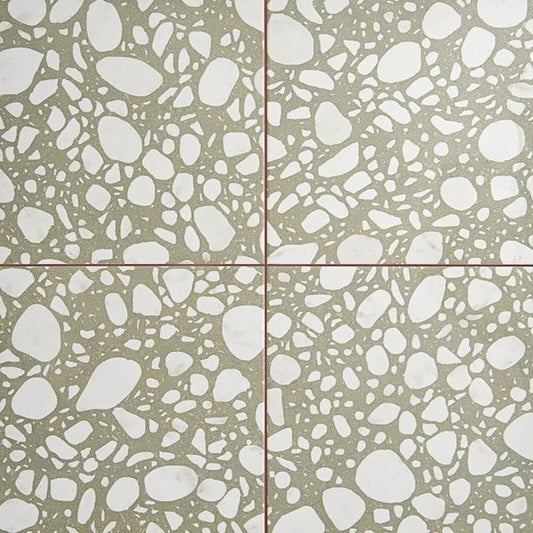 Mizuki Fern Terrazzo Ceramic Tiles 45 x 45