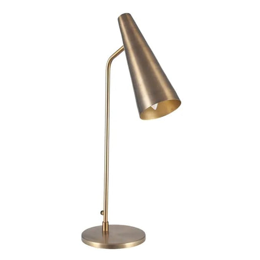 Antique Brass Slim Stem Task Table Lamp, 13.5x21x47.5cm